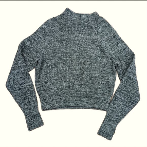 Free People Too Good Mock Neck Cropped Ribbed Space Dye Knit Sweater - Picture 3 of 5